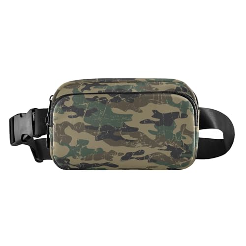 Nahtlose Camouflage-Tasche für Damen, Herren, Teenager, Mini-Crossbody-Tasche mit verstellbarem Riemen für Radfahren, Wandern, Fitnessstudio, Nahtlose Tarnung, 1 size von famyily