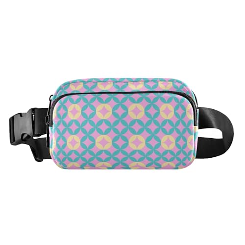 Trellis Bunte, stilvolle Gürteltasche für Damen, Herren, Teenager, Mehrzweck-Crossbody-Sporttasche mit verstellbarem Riemen für Radfahren, Wandern, Fitnessstudio, Rankgitter, bunt, Einheitsgröße, von famyily