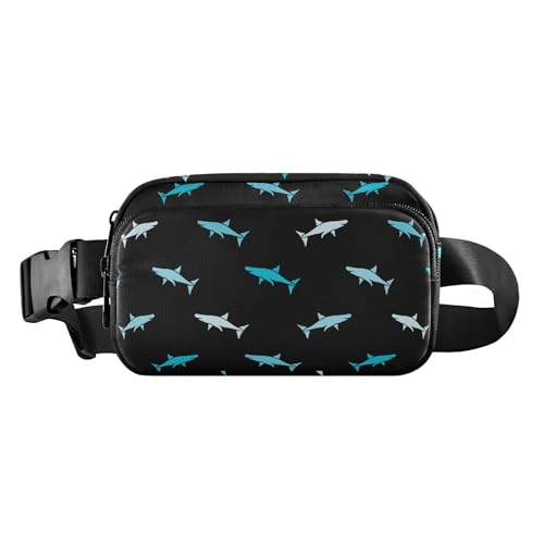 Whale Cartoon blaue stilvolle Hüfttasche für Damen, Herren, Teenager, große Kapazität, Crossbody-Sporttasche mit verstellbarem Riemen für Workout, Laufen, Wandern, Wal-Cartoon-Blau, Einheitsgröße, von famyily