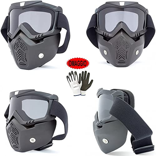 Kompatibel mit DMD Visier für Jethelm, Integralhelm, Modular, Cross für Motorrad, Roller, Motocross, Ski, Paintball, mit getönter Brille, getrennt vom schwarzen Kinnschutz Kompatibel mit DMD Visier für Jethelm, Integralhelm, Modular, Cross für Motorrad, Roller, Motocross, Ski, Paintball, mit getönter Brille, getrennt vom schwarzen Kinnschutz von farbrothersonline