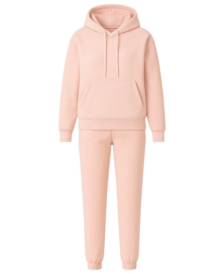 fashionshowcase Jogginganzug Damen Sportanzug 2-teilig mit Kapuzenhoodie & Hose 100% Baumwolle fashionshowcase Jogginganzug Damen Sportanzug 2-teilig mit Kapuzenhoodie & Hose 100% Baumwolle von fashionshowcase