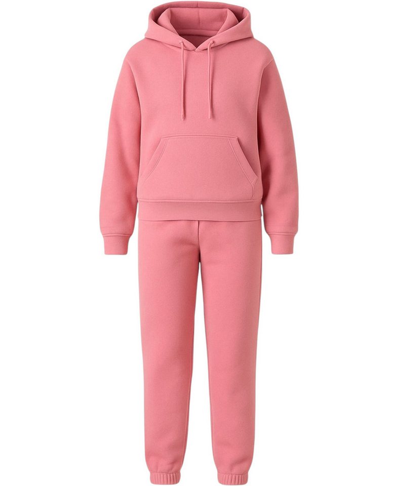 fashionshowcase Jogginganzug Damen Sportanzug 2-teilig mit Kapuzenhoodie & Hose 100% Baumwolle fashionshowcase Jogginganzug Damen Sportanzug 2-teilig mit Kapuzenhoodie & Hose 100% Baumwolle von fashionshowcase