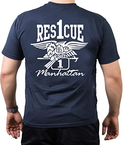 T-Shirt Rescue 1 - mit Eagle-Wappen - Manhattan - New Yorker Feuerwehr T-Shirt Rescue 1 - mit Eagle-Wappen - Manhattan - New Yorker Feuerwehr von feuer1