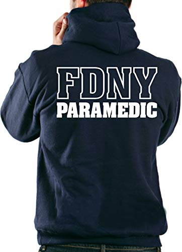 feuer1 Kapuzensweatjacke Navy, New York Fire Dept, Paramedic von feuer1