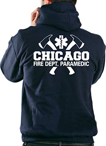feuer1 Kapuzensweatshirt Navy, Chicago Fire Dept. mit Äxten - Paramedic feuer1 Kapuzensweatshirt Navy, Chicago Fire Dept. mit Äxten - Paramedic von feuer1