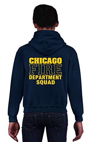 feuer1 Kinder Hoodie Navy, Chicago FIRE DEPT.Squad, in gelb feuer1 Kinder Hoodie Navy, Chicago FIRE DEPT.Squad, in gelb von feuer1