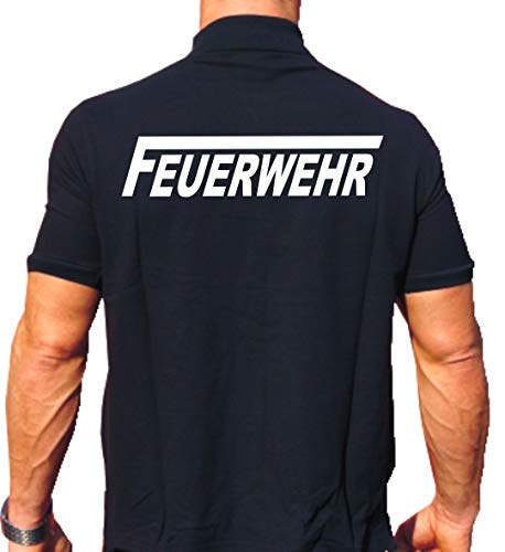feuer1 Polo-Shirt Feuerwehr mit langem F - weisser beidseitiger Schriftzug feuer1 Polo-Shirt Feuerwehr mit langem F - weisser beidseitiger Schriftzug von feuer1