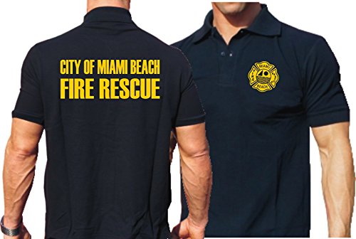 feuer1 Poloshirt Navy, Miami Beach Fire Rescue feuer1 Poloshirt Navy, Miami Beach Fire Rescue von feuer1