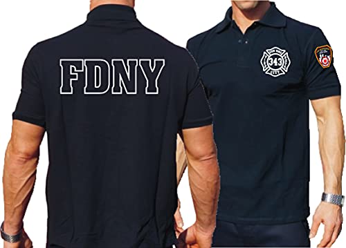 feuer1 Poloshirt Navy, New York Fire Department 343" Work feuer1 Poloshirt Navy, New York Fire Department 343" Work von feuer1