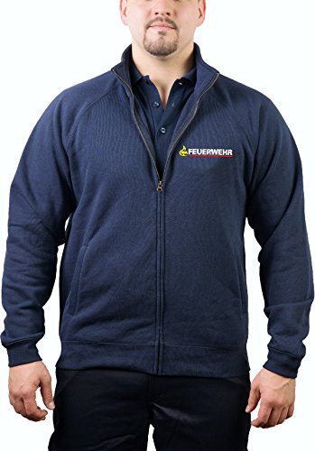 feuer1 Sweatjacke Navy, BaWü Stauferlöwe nach VwV auf der Vorderseite feuer1 Sweatjacke Navy, BaWü Stauferlöwe nach VwV auf der Vorderseite von feuer1