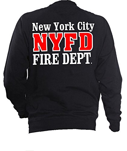 feuer1 Sweatjacke Navy, New York Fire Dept., Maltese Cross mit 343" Weiss/rot von feuer1