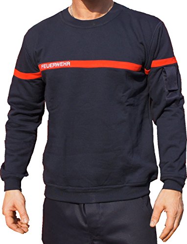 feuer1 Sweatshirt Feuerwehr mit rotem Streifen von feuer1