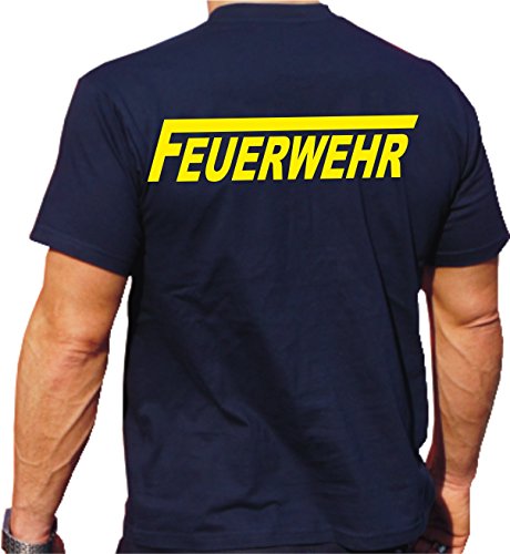 feuer1 T-Shirt Feuerwehr - neongelber- beidseitiger Schriftzug mit langem F feuer1 T-Shirt Feuerwehr - neongelber- beidseitiger Schriftzug mit langem F von feuer1