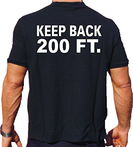 feuer1 T-Shirt KEEP BACK - 200 FT. mit Emblem auf der Brust - New York von feuer1