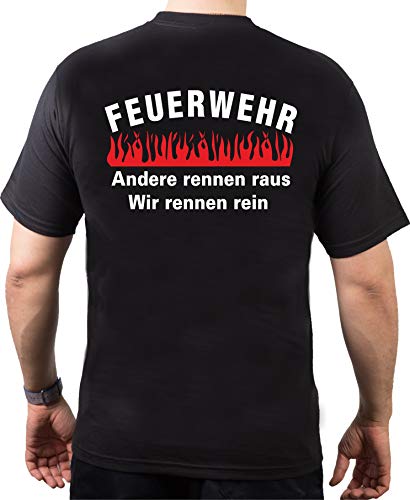 feuer1 T-Shirt Wir Machen Hausbesuche, Andere rennen Raus, wir rennen rein - das Original von feuer1