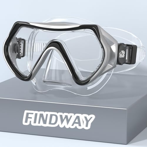 Findway Taucherbrille Erwachsene Teenager,Tauchermaske für Herren Damen, Verstellbares Silikonband Schnorchelmaske mit HD Gehärtetes Glas Anti-Leck Schwimmmaske, für Tauchen, Schnorcheln und Schwimmen Findway Taucherbrille Erwachsene Teenager,Tauchermaske für Herren Damen, Verstellbares Silikonband Schnorchelmaske mit HD Gehärtetes Glas Anti-Leck Schwimmmaske, für Tauchen, Schnorcheln und Schwimmen von Findway