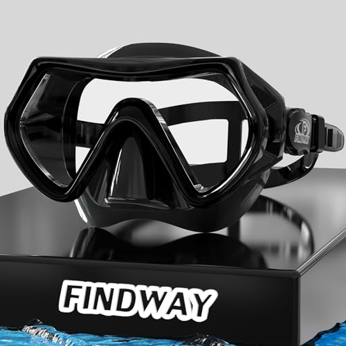 Findway Taucherbrille Erwachsene Teenager,Tauchermaske für Herren Damen, Verstellbares Silikonband Schnorchelmaske mit HD Gehärtetes Glas Anti-Leck Schwimmmaske, für Tauchen, Schnorcheln und Schwimmen Findway Taucherbrille Erwachsene Teenager,Tauchermaske für Herren Damen, Verstellbares Silikonband Schnorchelmaske mit HD Gehärtetes Glas Anti-Leck Schwimmmaske, für Tauchen, Schnorcheln und Schwimmen von Findway