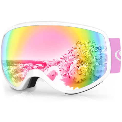 Findway Skibrille Kinder, Snowboardbrille für Kinder Jungen Mädchen Alter 3 4 5 6 7 8 9 10 11 12 UV-Schutz, OTG Skibrillen Sphärisch Verspiegelt mit Anti-UV Anti-Fog Windwiderstand Kompatibler Helm Findway Skibrille Kinder, Snowboardbrille für Kinder Jungen Mädchen Alter 3 4 5 6 7 8 9 10 11 12 UV-Schutz, OTG Skibrillen Sphärisch Verspiegelt mit Anti-UV Anti-Fog Windwiderstand Kompatibler Helm von Findway