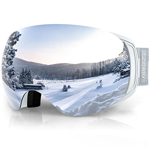 Findway Skibrille für Brillenträger Herren Damen,Snowboardbrille mit Magnetischen Wechselgläsern,Snowboard Brille Magnet Brillenträger Polarisierend OTG,Anti fog, Allwetter Verspiegelt Skibrille Findway Skibrille für Brillenträger Herren Damen,Snowboardbrille mit Magnetischen Wechselgläsern,Snowboard Brille Magnet Brillenträger Polarisierend OTG,Anti fog, Allwetter Verspiegelt Skibrille von Findway