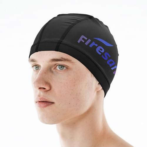 Firesara Upgrate Fabric Swim Cap Fit für Lange Kurze Haare, komfortable hohe Elastizität Schwimmen Hut leichte Badekappe für Frauen Männer Kinder Firesara Upgrate Fabric Swim Cap Fit für Lange Kurze Haare, komfortable hohe Elastizität Schwimmen Hut leichte Badekappe für Frauen Männer Kinder von firesara