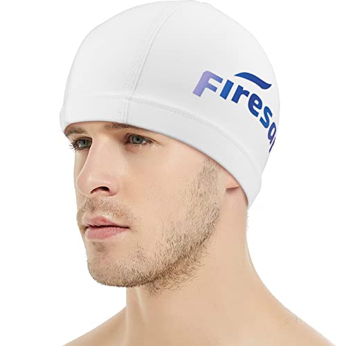 Firesara Upgrate Fabric Swim Cap Fit für Lange Kurze Haare, komfortable hohe Elastizität Schwimmen Hut leichte Badekappe für Frauen Männer Kinder von firesara