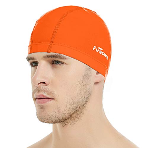 Lycra Badekappe, Firesara Lycra Schwimmkappe Anti-Tränen Beschichtet Gemütlich Kein Beleg für Männer Frau Lange Kurzes Haar Erwachsene Jungs Mädchen-Orange Lycra Badekappe, Firesara Lycra Schwimmkappe Anti-Tränen Beschichtet Gemütlich Kein Beleg für Männer Frau Lange Kurzes Haar Erwachsene Jungs Mädchen-Orange von firesara