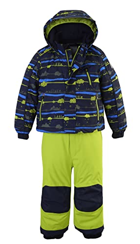 first instinct by killtec FISW 5 MNS Jckt and PNTS 3 in 1 Skioverall/Schneeanzug mit abzippbarer Hose und Kapuze, Lime, 110/116 von first instinct by killtec