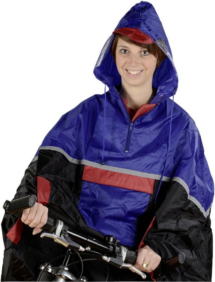 fischer Fahrradhose Fischer Regenponcho Deluxe mit Reflexmaterial von fischer