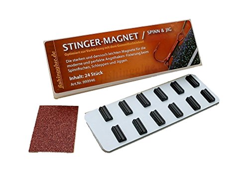 Stinger Magnet Spinn & Jig, 24 Stück-Pack; zum Verkleben mit dem Gummifischkleber an Gummiködern von fishingglue.de