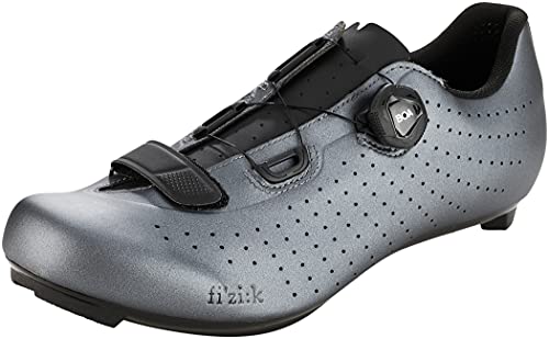 Fizik Tempo Overcurve R5 Fahrradschuh, Metallgrau Schwarz, 4 UK von Fizik