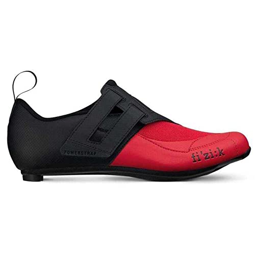 fizik Herren Powerstrap R4 Triathlon Schuhe ,Schwarz Rot, 46 EU von Fizik