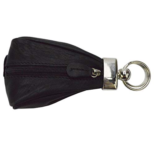 flevado Autoschlüsselanhänger KFZ Schlüsselmäppchen Echt Leder (schwarz) von flevado