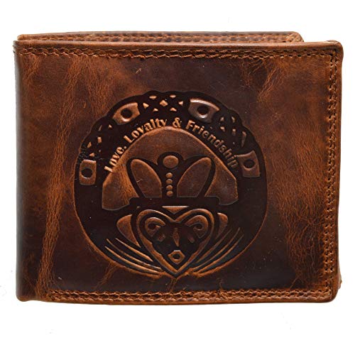 flevado Herrengeldbörse mit Druck Claddagh irisches Symbol Love, Loyalty, Friendship mit RFID Schutz Braun flevado Herrengeldbörse mit Druck Claddagh irisches Symbol Love, Loyalty, Friendship mit RFID Schutz Braun von flevado
