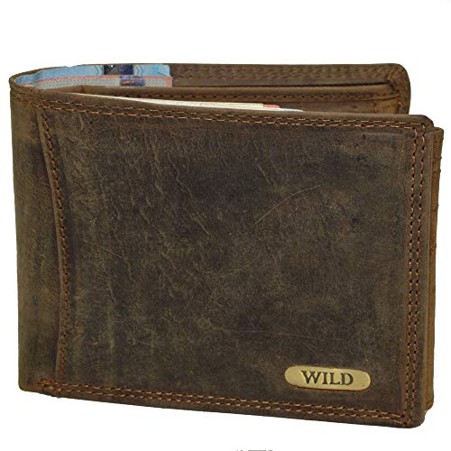 flevado Herren Geldbörse 100% Büffel Leder mit RFID Schutz Querformat (braun) flevado Herren Geldbörse 100% Büffel Leder mit RFID Schutz Querformat (braun) von flevado