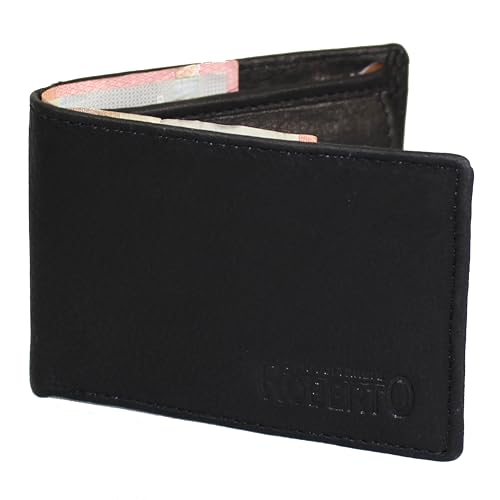 flevado Echt Leder Herren Geldbörse Portemonnaie Brieftasche mit Druckknopfverschluss Schwarz Querformat flevado Echt Leder Herren Geldbörse Portemonnaie Brieftasche mit Druckknopfverschluss Schwarz Querformat von flevado