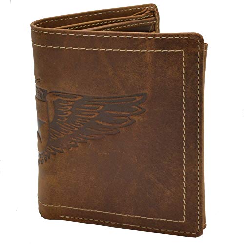 flevado Echt Leder Portemonnaie Flügel Adler Herren Brieftasche Geldbeutel braun flevado Echt Leder Portemonnaie Flügel Adler Herren Brieftasche Geldbeutel braun von flevado