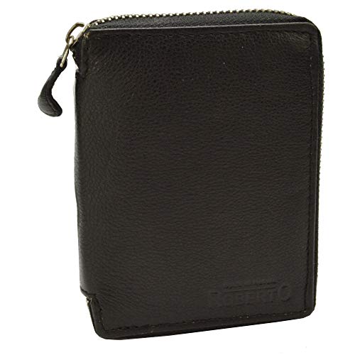 flevado Geldbörse mit Rundum Reissverschluss Unisex Brieftasche Hochformat mit RFID Schutz von flevado