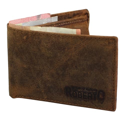 flevado Kleine Herren Brieftasche Geldbörse Echt Leder Braun Querformat flevado Kleine Herren Brieftasche Geldbörse Echt Leder Braun Querformat von flevado