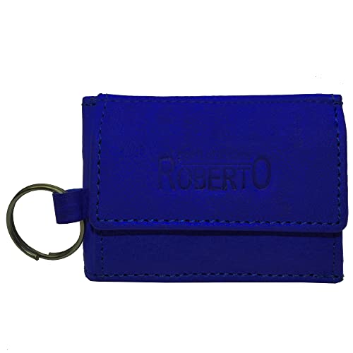 flevado kleine Mini Party Geldbörse mit Schlüsselring Echt Leder (blau) von flevado
