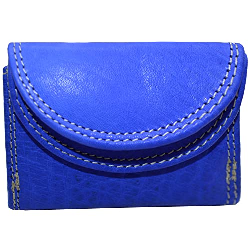 flevado kleine handliche Mini Party Disco Geldbörse mit RFID Schutz Echt Leder (Blau) flevado kleine handliche Mini Party Disco Geldbörse mit RFID Schutz Echt Leder (Blau) von flevado