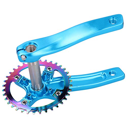 flexman ZK22 170 mm Eingeschwindigkeitsquadrat Taper Kurbel, 36T Aluminiumlegierung Integral Mountain Bike Crankset für das Fahrradverpackung (Blau) von flexman