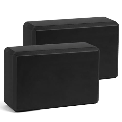 flintronic Yoga Block, Erwachsene Yogablock im 2er Set, Hochdichter Eva-Schaum, umweltfreundlich und leicht, Hartschaum, rutschfest, Ideal für Pilates, Pilates, Meditation (Schwarz) flintronic Yoga Block, Erwachsene Yogablock im 2er Set, Hochdichter Eva-Schaum, umweltfreundlich und leicht, Hartschaum, rutschfest, Ideal für Pilates, Pilates, Meditation (Schwarz) von flintronic