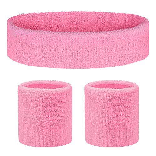 Flintronic 3 Stück Schweißbänder Handgelenk, Saugfähige Handgelenk Schweißbänder für Damen & Herren,Fitness Arm Schweißband Set mit Schweißband Stirnband für Handball Fußball Tennis, Rosa Flintronic 3 Stück Schweißbänder Handgelenk, Saugfähige Handgelenk Schweißbänder für Damen & Herren,Fitness Arm Schweißband Set mit Schweißband Stirnband für Handball Fußball Tennis, Rosa von flintronic