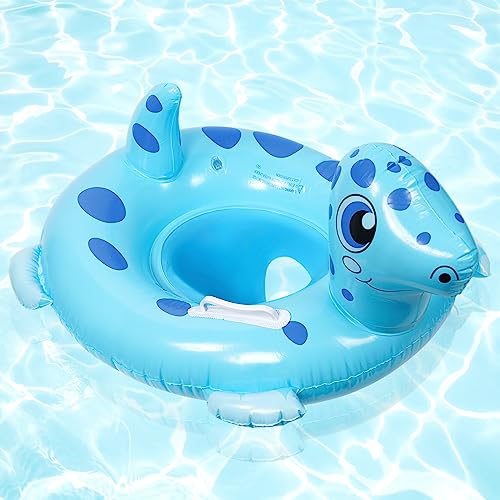 Flintronic Baby Schwimmring, Verstellbare Aufblasbare Schwimmsitz für Baby, Baby Schwimmhilfen Spielzeug, Baby Schwimmen Ring für Kinder 2 bis 8 Jahre alt (Blau) von flintronic