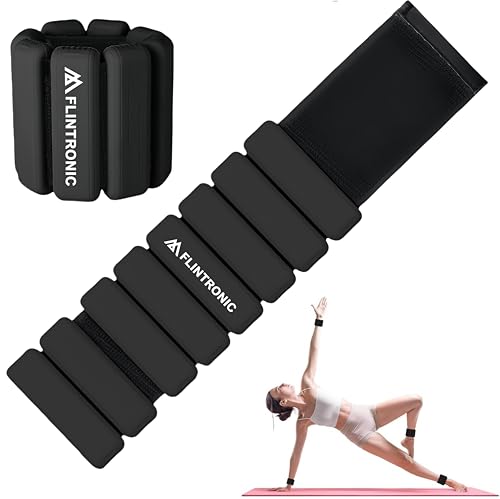 Flintronic Handgelenk und Knöchel Gewichte Set, Handgelenk Gewichtsmanschetten, 2 Stück (Jeweils 0,5 kg) Silikon-Workout-Gewichte Knöchel für Damen & Herren Laufen Walking Yoga Tanz Krafttraining Flintronic Handgelenk und Knöchel Gewichte Set, Handgelenk Gewichtsmanschetten, 2 Stück (Jeweils 0,5 kg) Silikon-Workout-Gewichte Knöchel für Damen & Herren Laufen Walking Yoga Tanz Krafttraining von flintronic