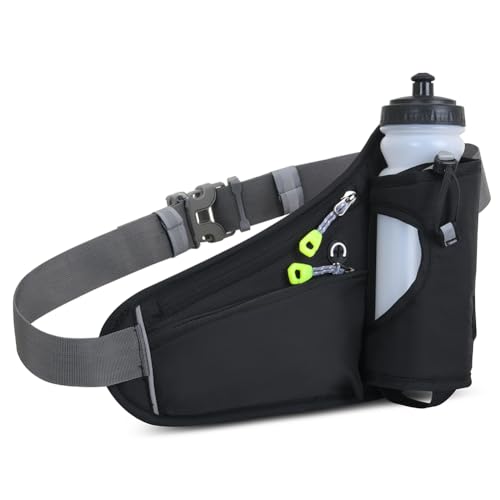 Flintronic Gürteltasche, Bauchtasche mit Flaschenhalter, Atmungsaktiv Sport Hüfttasche, mit Flaschenhalter Damen und Herren, für Laufen Camping Klettern Radfahren Flintronic Gürteltasche, Bauchtasche mit Flaschenhalter, Atmungsaktiv Sport Hüfttasche, mit Flaschenhalter Damen und Herren, für Laufen Camping Klettern Radfahren von flintronic