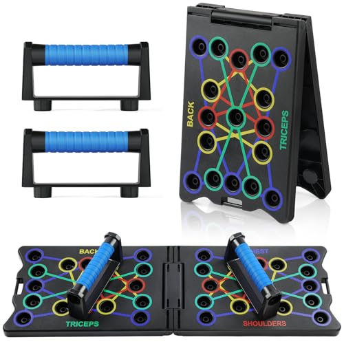 flintronic Liegestützgriffe Liegestütze Brett, 24 in 1 Faltbare Tragbare Pushup Ständer, Multifunktions Elite Rack Fitness-Board für Ganzkörper-Training & Effektive Liegestützen flintronic Liegestützgriffe Liegestütze Brett, 24 in 1 Faltbare Tragbare Pushup Ständer, Multifunktions Elite Rack Fitness-Board für Ganzkörper-Training & Effektive Liegestützen von flintronic