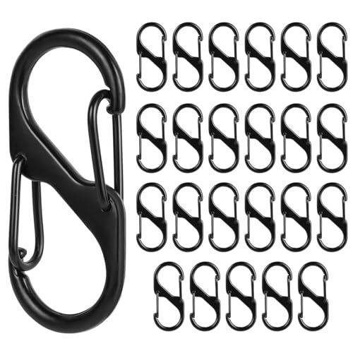 Flintronic S Karabiner, 24 Stück Metall Doppelkarabiner, Mini Karabinerhaken, S Förmiger Doppel Karabiner Schlüsselanhänge, Doppelkarabiner für Outdoor Aktivitäten Wandern Reisen Camping Flintronic S Karabiner, 24 Stück Metall Doppelkarabiner, Mini Karabinerhaken, S Förmiger Doppel Karabiner Schlüsselanhänge, Doppelkarabiner für Outdoor Aktivitäten Wandern Reisen Camping von flintronic
