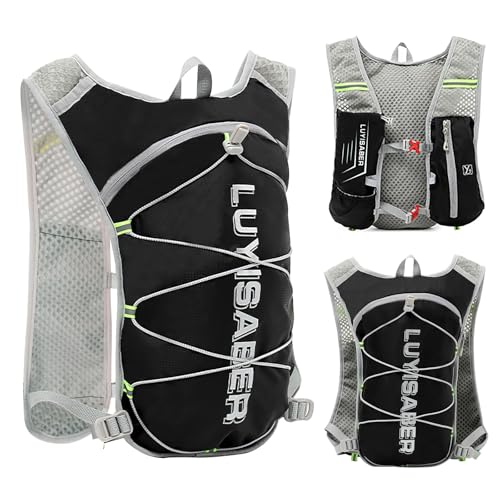 Flintronic Trinkrucksack, Laufrucksack, Multifunktionale Ultrleicht Fahrradrucksack, Reflektierende Fahrradrucksack, für Wandern Trailrunning Radfahren Joggen, für Damen Herren, Schwarz Flintronic Trinkrucksack, Laufrucksack, Multifunktionale Ultrleicht Fahrradrucksack, Reflektierende Fahrradrucksack, für Wandern Trailrunning Radfahren Joggen, für Damen Herren, Schwarz von flintronic