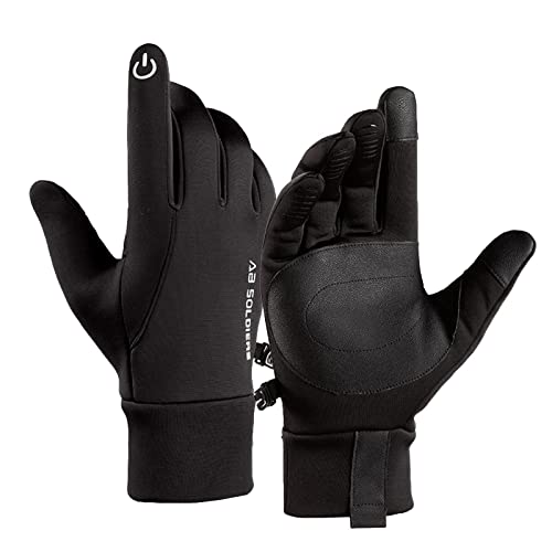 flintronic Winddichte Winter Warme Handschuhe,Touchscreen Wasserdicht rutschfeste Fahrradhandschuhe Winterhandschuhe Sporthandschuhe Laufhandschuhe für Radfahren Skifahren Reiten Laufen, Unisex von flintronic